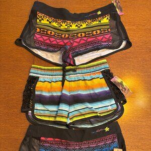 NWT  3 Pair of Women's  Raya Sun Shorts/Bathing Suite Bottom Size Medium
